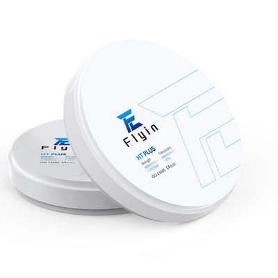 플라인 CAD CAM 18mm 지르코니아 디스크 높은 투명 HT 98mm 흰 치과 소모품